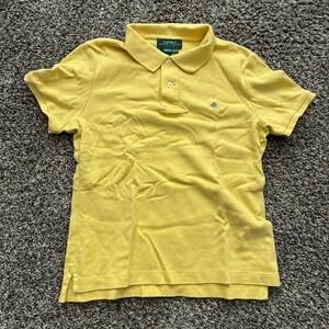 Lauren Ralph Lauren Women's Petite Small Slim Fit Yellow Polo Shirt